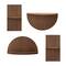 American Art Decor Half Circles Meet Right Angles 4-Piece Shelf Set - 10" x 5.5", 6.25" x 11.75"